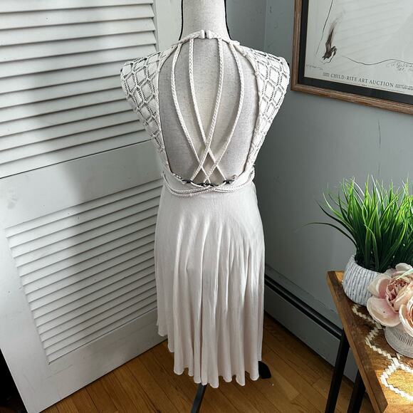 FREE PEOPLE Womens Dress Small Afternoon Delight Crochet Boho Chic Summer - Picture 4 of 10